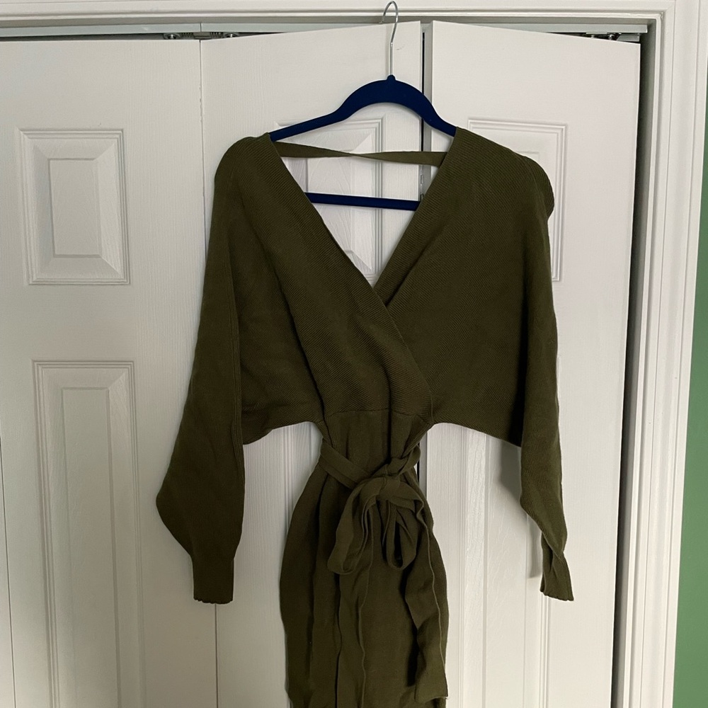Green Sweater Dress
